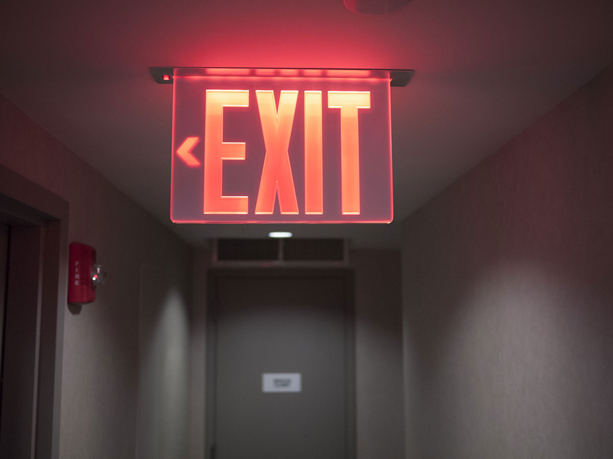 Lighted Emergency Exit Sign