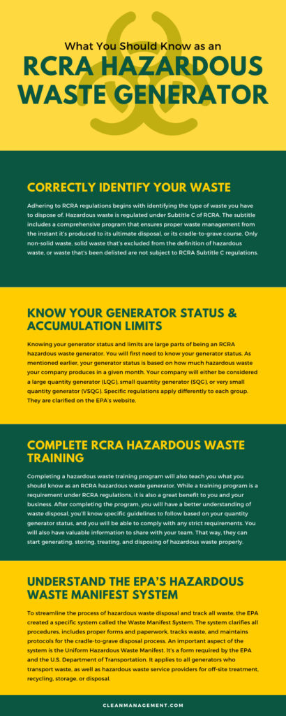 What You Should Know as an RCRA Hazardous Waste Generator