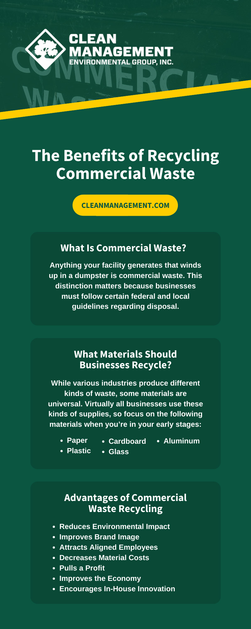 The Benefits of Recycling Commercial Waste